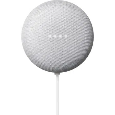 Google Nest Mini (Chalk) išmanusis garsiakalbis ir namų asistentas