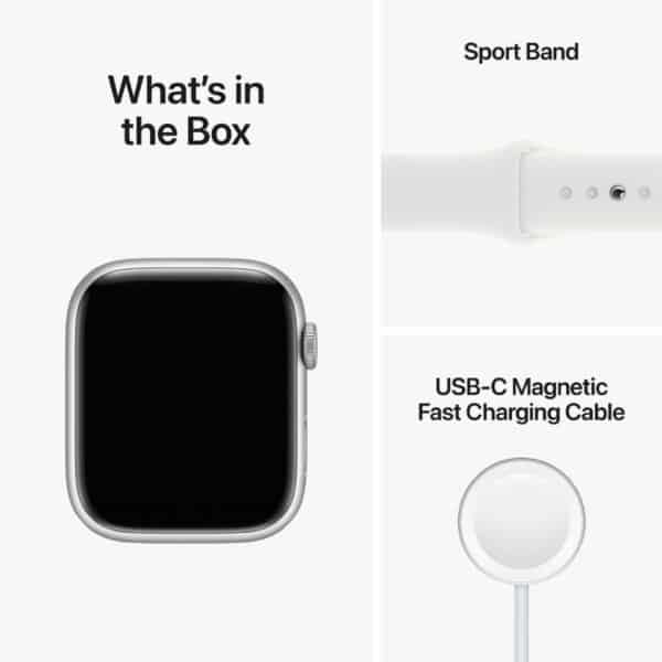 Apple Watch Series 8 45mm Silver White išmanusis laikrodis