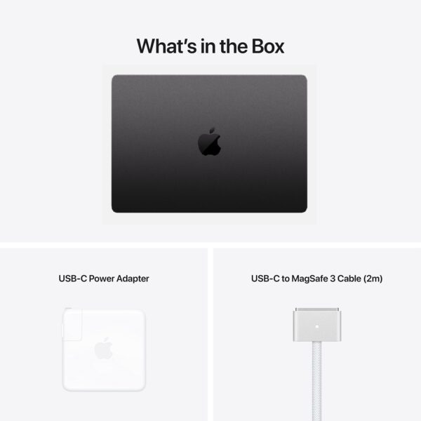 Apple MacBook Pro 14 M3 Space Black nešiojamas kompiuteris pakuotėje