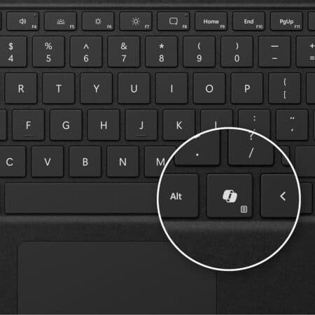 Microsoft Surface Pro Keyboard (Copilot key) - Black klaviatūra Egnetas.LT