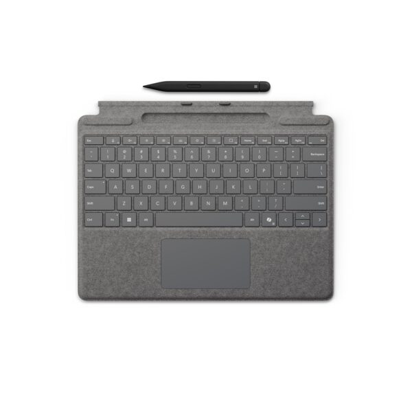Microsoft Surface Pro Keyboard with Slim Pen (Copilot key) - Platinium klaviatūra ir rašiklis Egnetas.LT