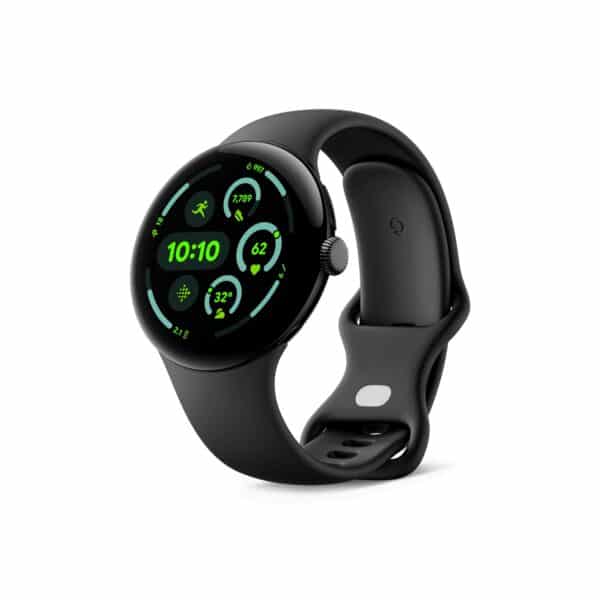 Google Pixel Watch 3 45mm Matte Black Obsidian išmanusis laikrodis Egnetas.LT