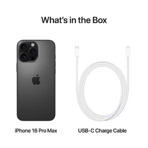Apple iPhone 16 Pro Max Black Titanium išmanusis telefonas Egnetas.LT